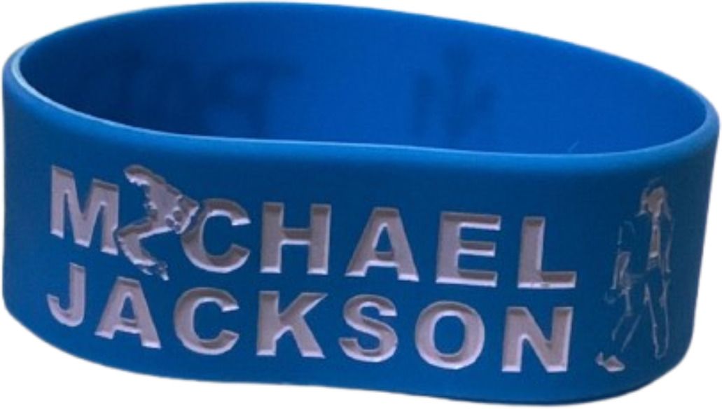 Michael Jackson Light Blue Silicone Wristband Celebrate the King of Pop Men Wrist Band