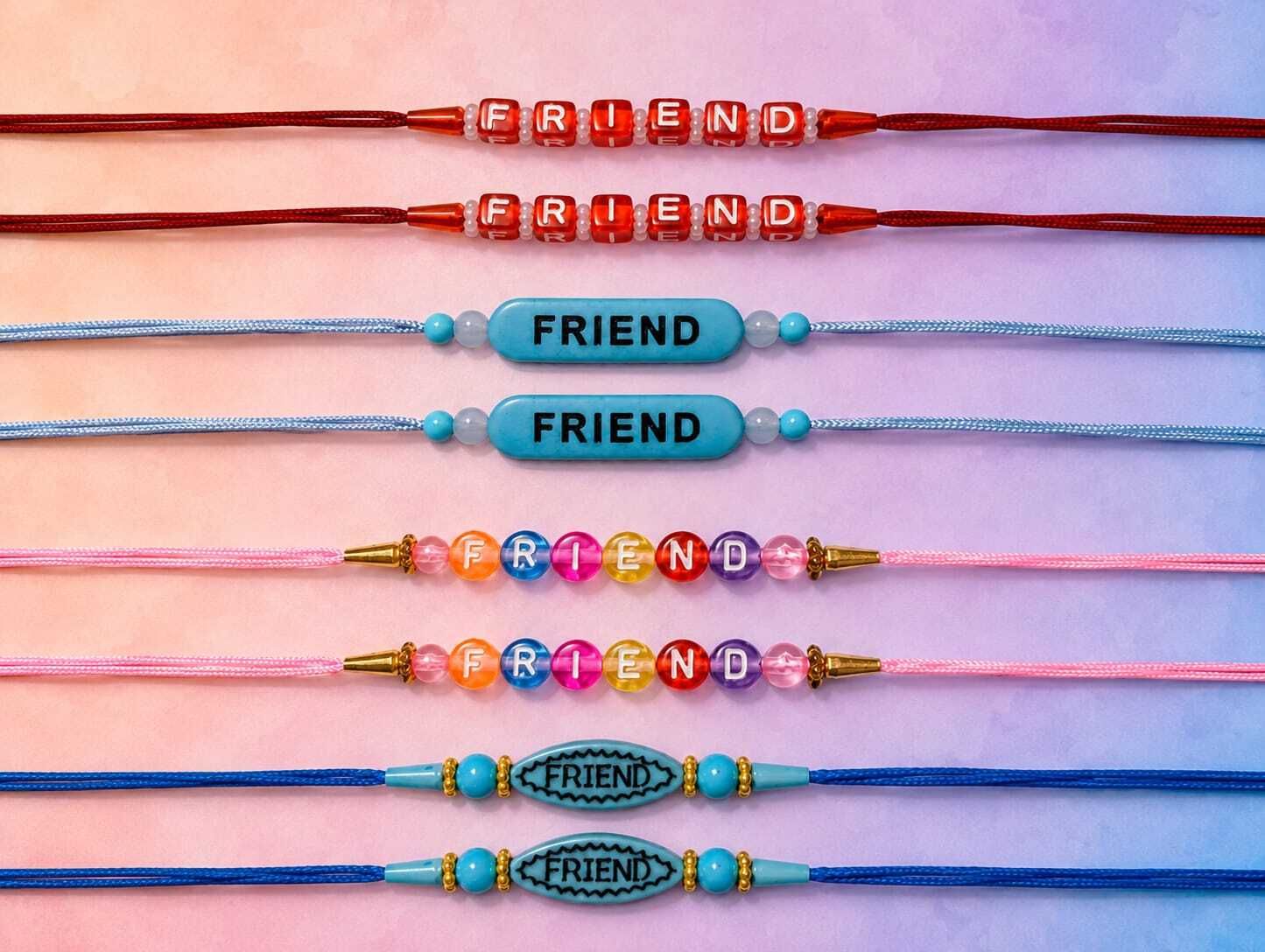 Handmade Friendship Bracelet Set –Colorful Thread Bracelets for Best Friends Boys Wrist Band-image-22