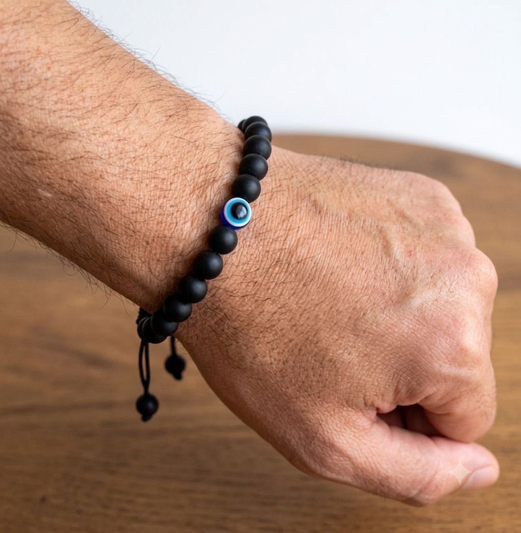 sunahari saligran braclet Evil eye bracelet Crystal-Bead Adjustable Bracelets Men Wrist Band-picture-2