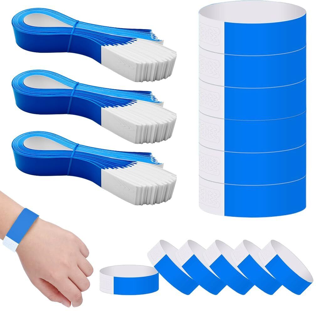 climberty 300Pack Paper Wristbands Waterproof Identification Bands for Parties and Events Men & Women Wrist Band-picture-21