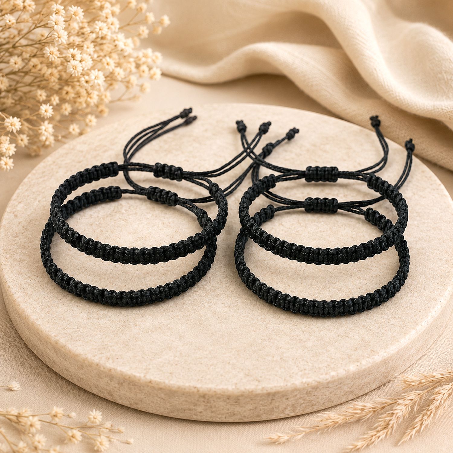 Unisex Adjustable Black Hand Bracelets – Handmade Kaal Bhairav Nazar Dhaga Boys & Girls Wrist Band-image-17