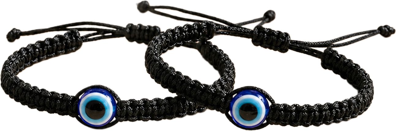 upharkaro Handmade Evil Eye Protection Black Dhaga Bracelet Pair – Adjustable Men & Women Wrist Band-picture-43