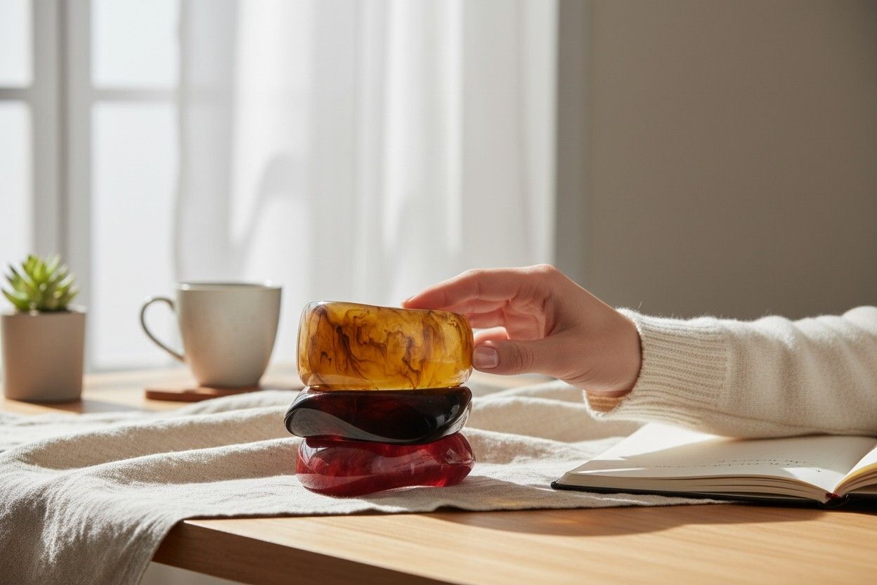 RESIN-BAN-EAB56 Women Wrist Band