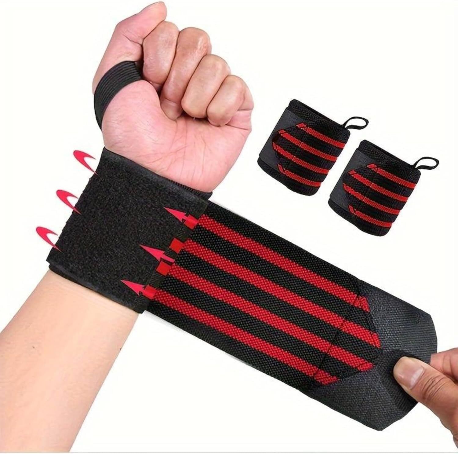 Adjustable Wrist Support Wrap with Hook-Loop Closure for Gym & Weightlifting Men Wrist Band