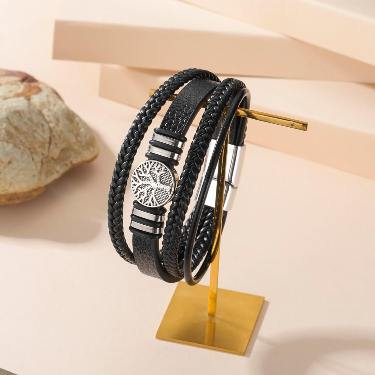 Tree of Life Bracelet for Men, Real Leather Men's Bracelet, Bracelet for boys Men Wrist Band