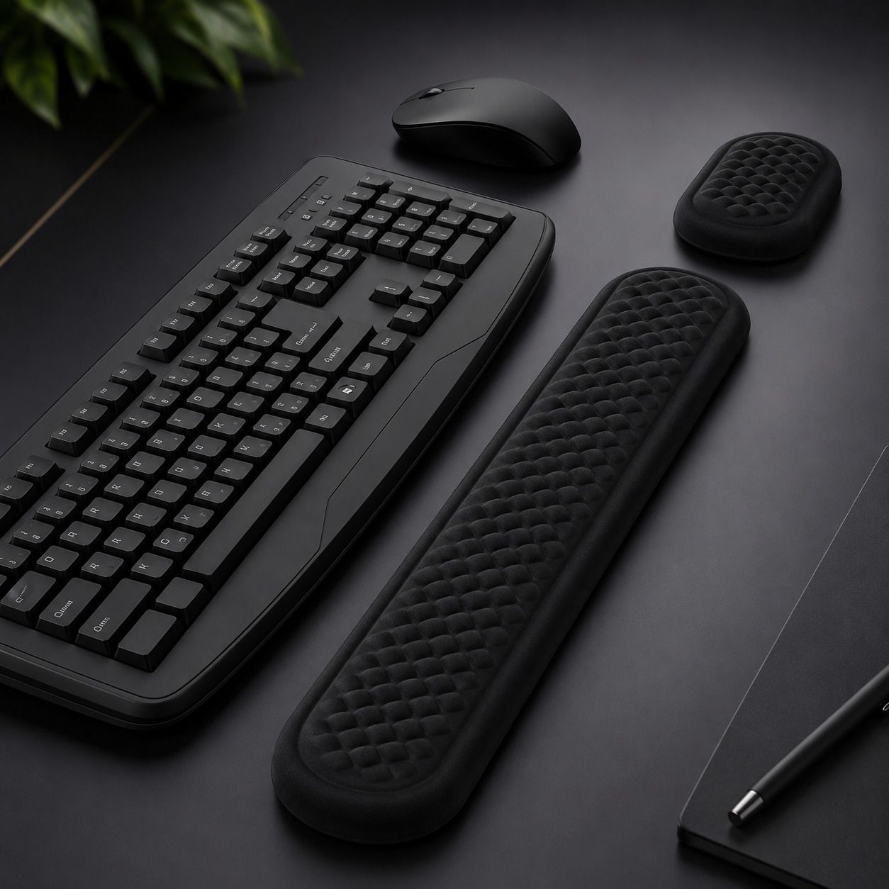 Clefairy Ergonomic Keyboard Wrist Rest Set, Keyboard and Mouse Pad with Wrist Support Memory Foam, PU Leather Mouse, Keyboard Wrist Rest-image-35