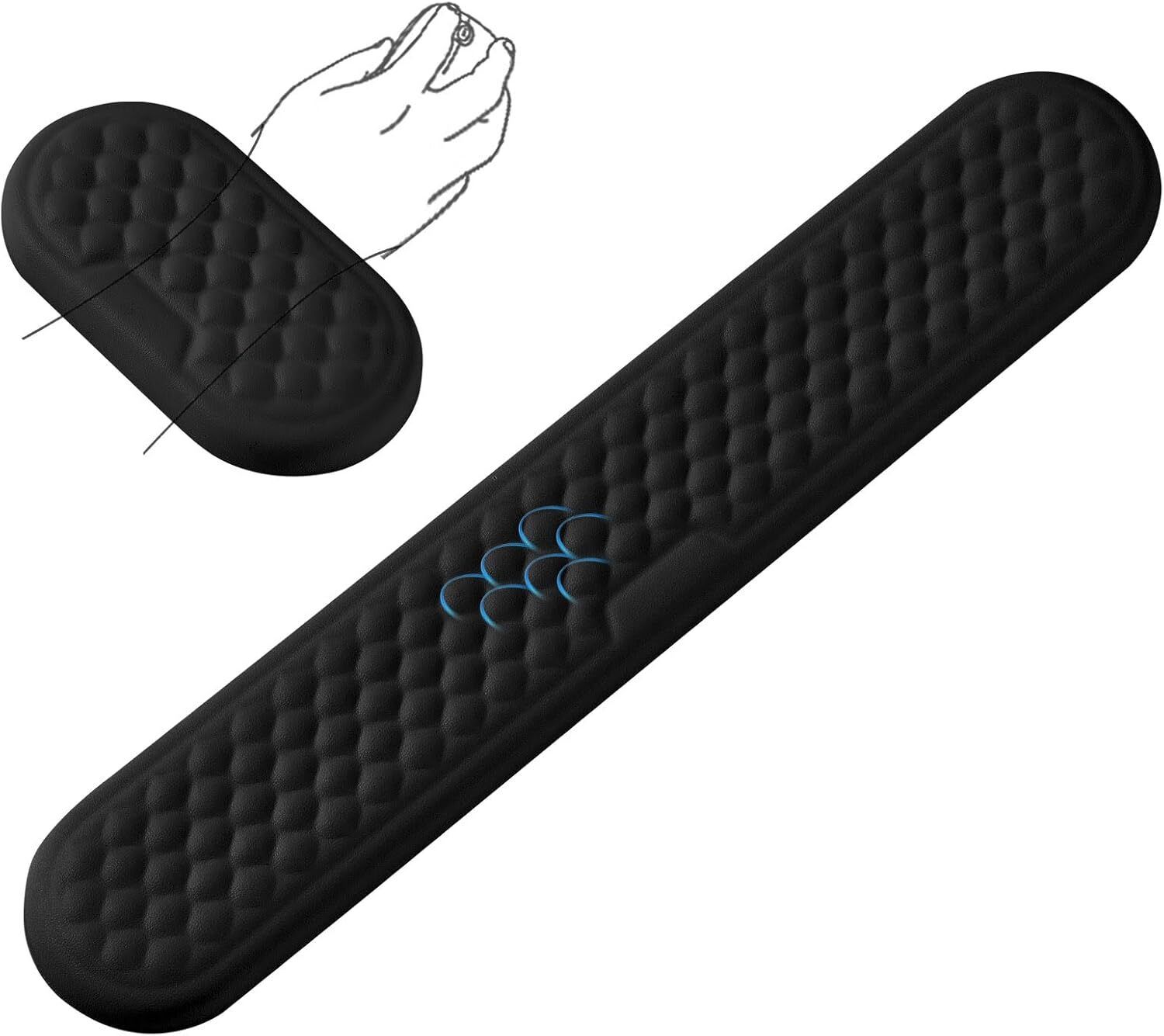 SUICUNE Wrist Rest, Wrist Rest Keyboard Adjustable Wrist Rest for Keyboard Memory Foam, PU Leather Mouse, Keyboard Wrist Rest-image-26