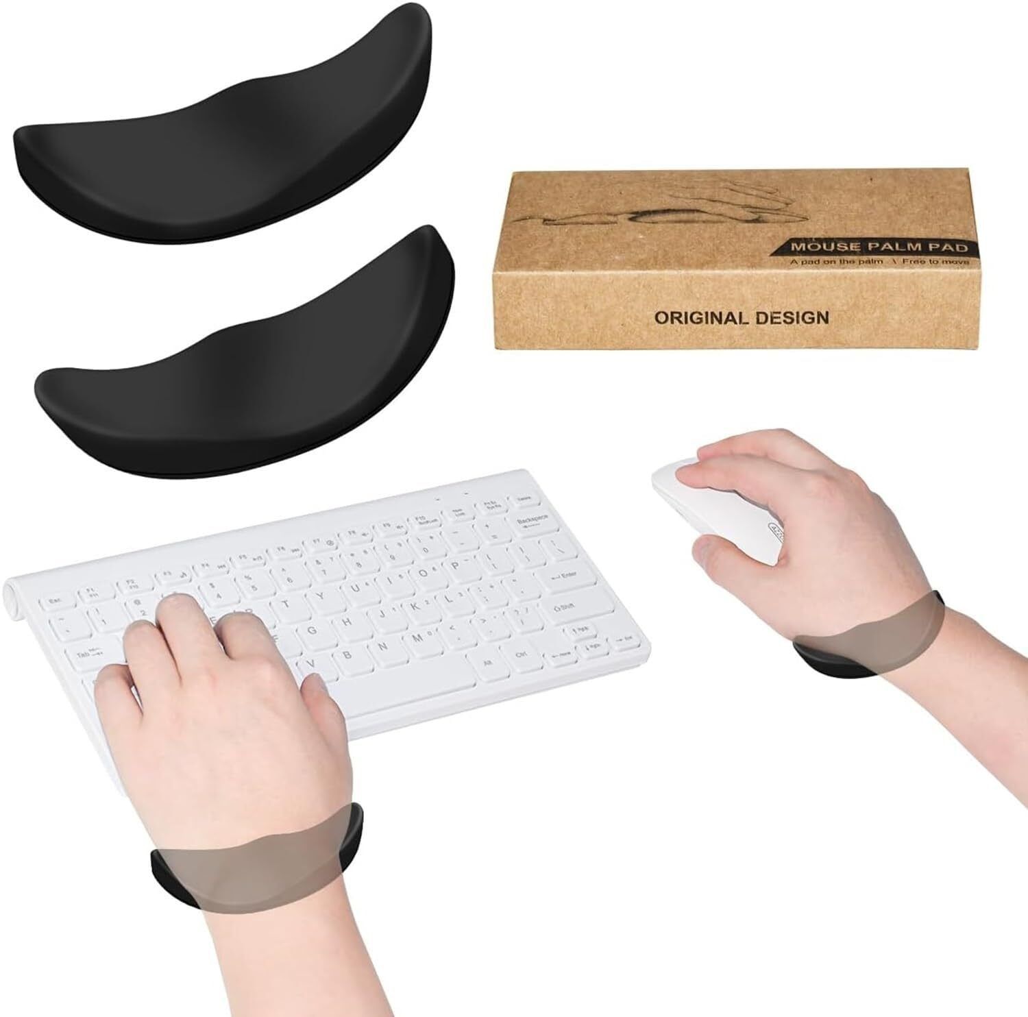 FITIX Ergonomic Mouse and Keyboard Wrist Rest Laptop, Gaming,Left and Right-Handed Anti-Fatigue Design with Easy Glide for Office, Computer, Wrist Rest-image-1