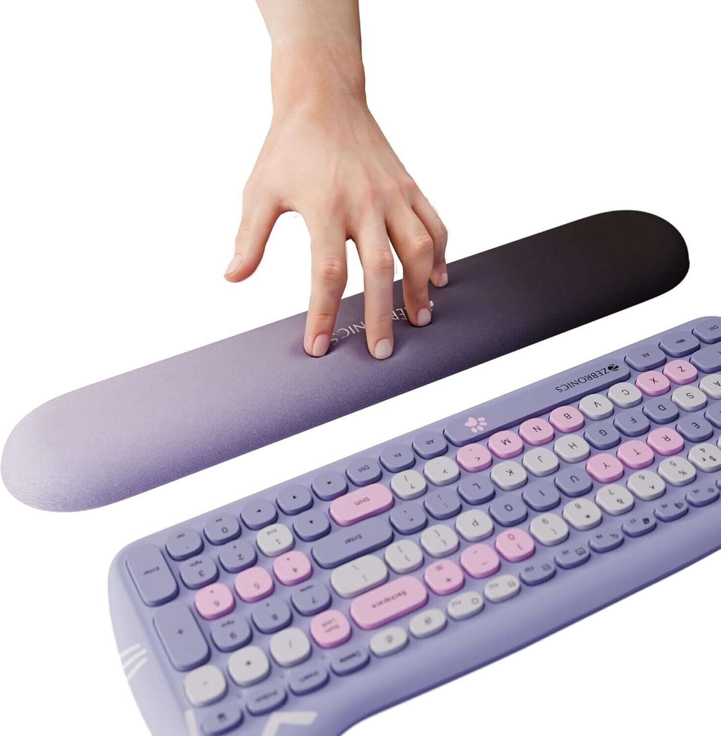 ZEBRONICS Zeb - Wrist Ease Foam Keyboard and Mouse Wrist Rest