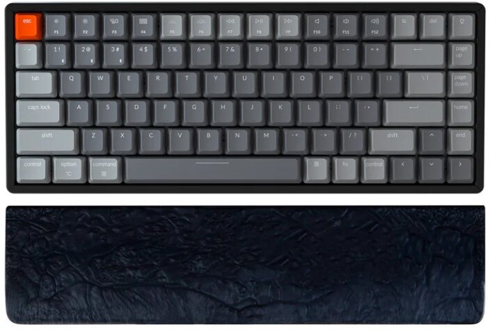 Keychron K2, K6 Resin Palm Rest -Black NA Palm rest Wrist Rest image 1