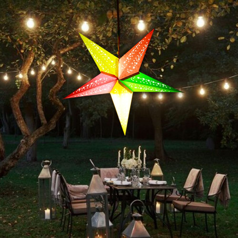 Paper Star Hanging Lantern_Yellow_AZ99pack of 1 Multicolor Paper Hanging Lantern-image-8
