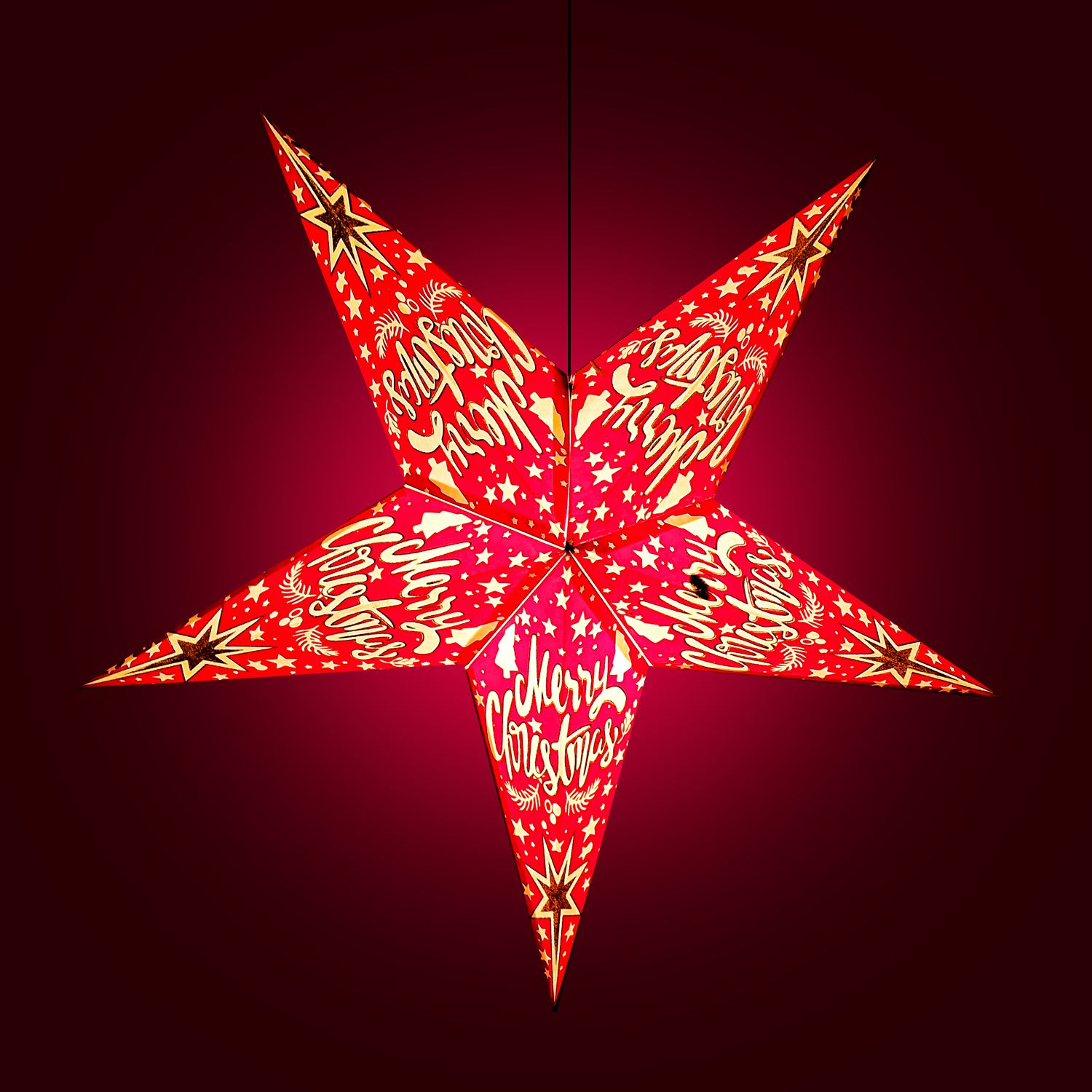veandyou Paper Star Hanging Lantern_White_AZ22pack of 1 Red Paper Hanging Lantern-picture-13