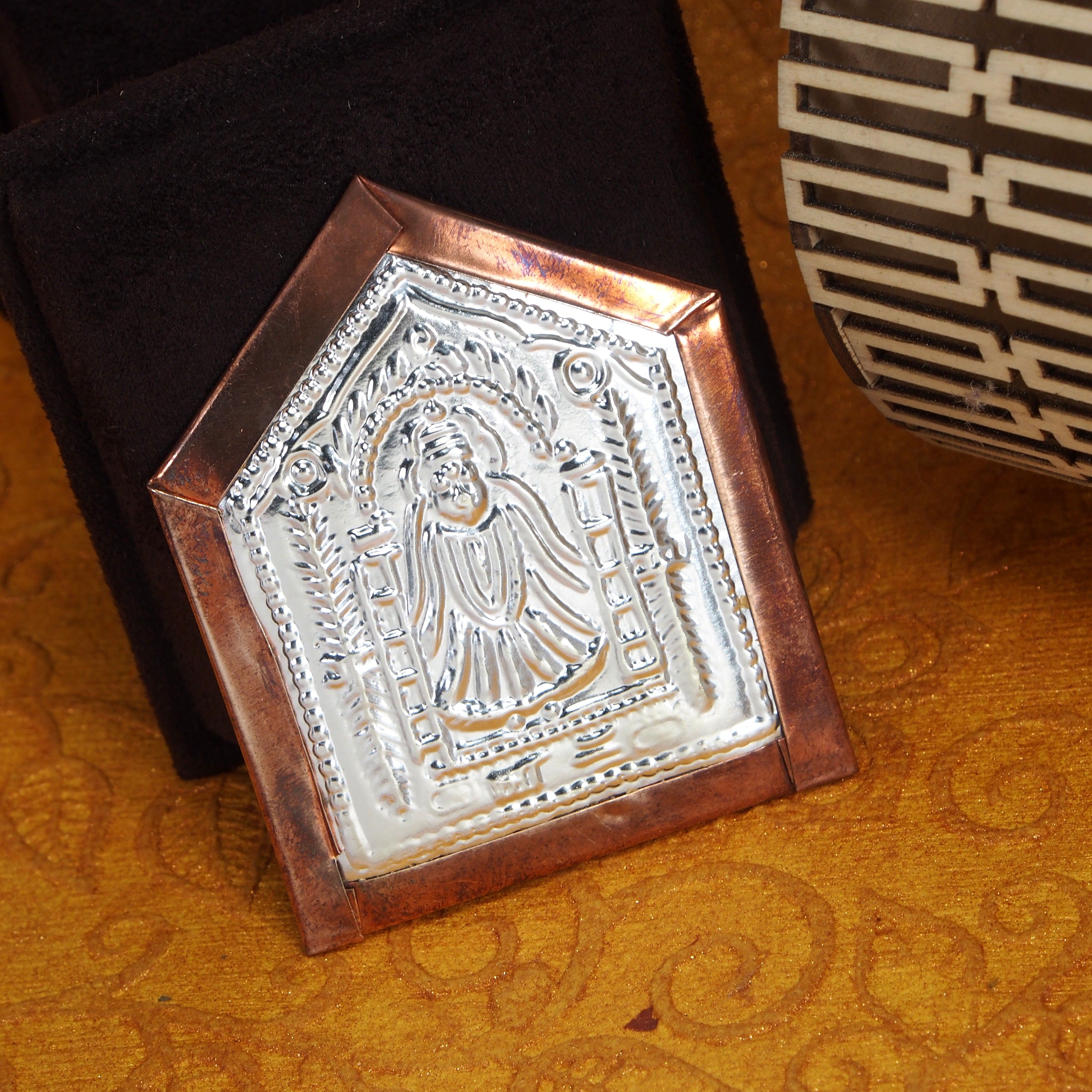 nakoda store Kolhapur Devi (Maharashtrian Dev Tak) 3gm Pure Silver Decorative Showpiece-6.98 cm-picture-36