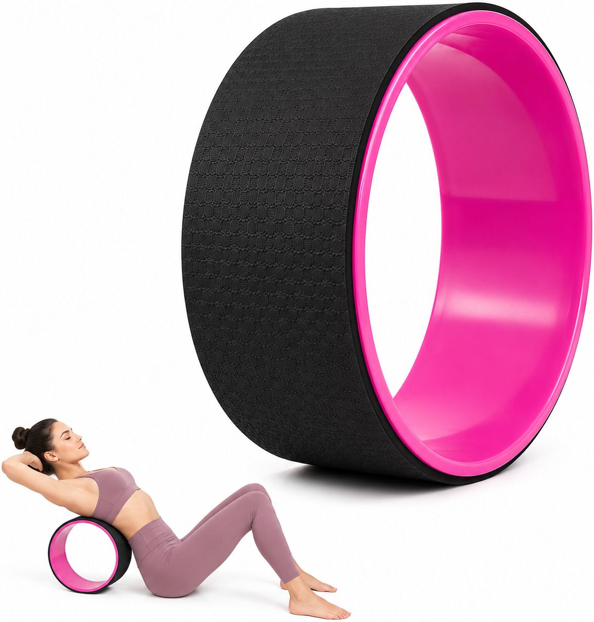 Yoga Wheel Anti-Slip TPE Back Roller for Spine Stretching & Posture Correction Yoga Blocks-image-23