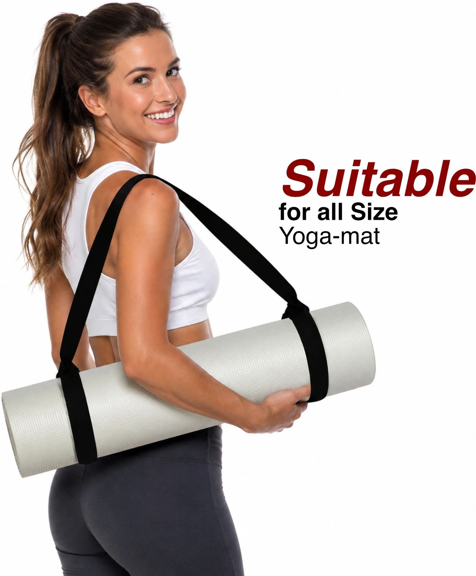 Yoga Mat Strap Nylon (pack of 1) MH Nylon Yoga Strap-image-2
