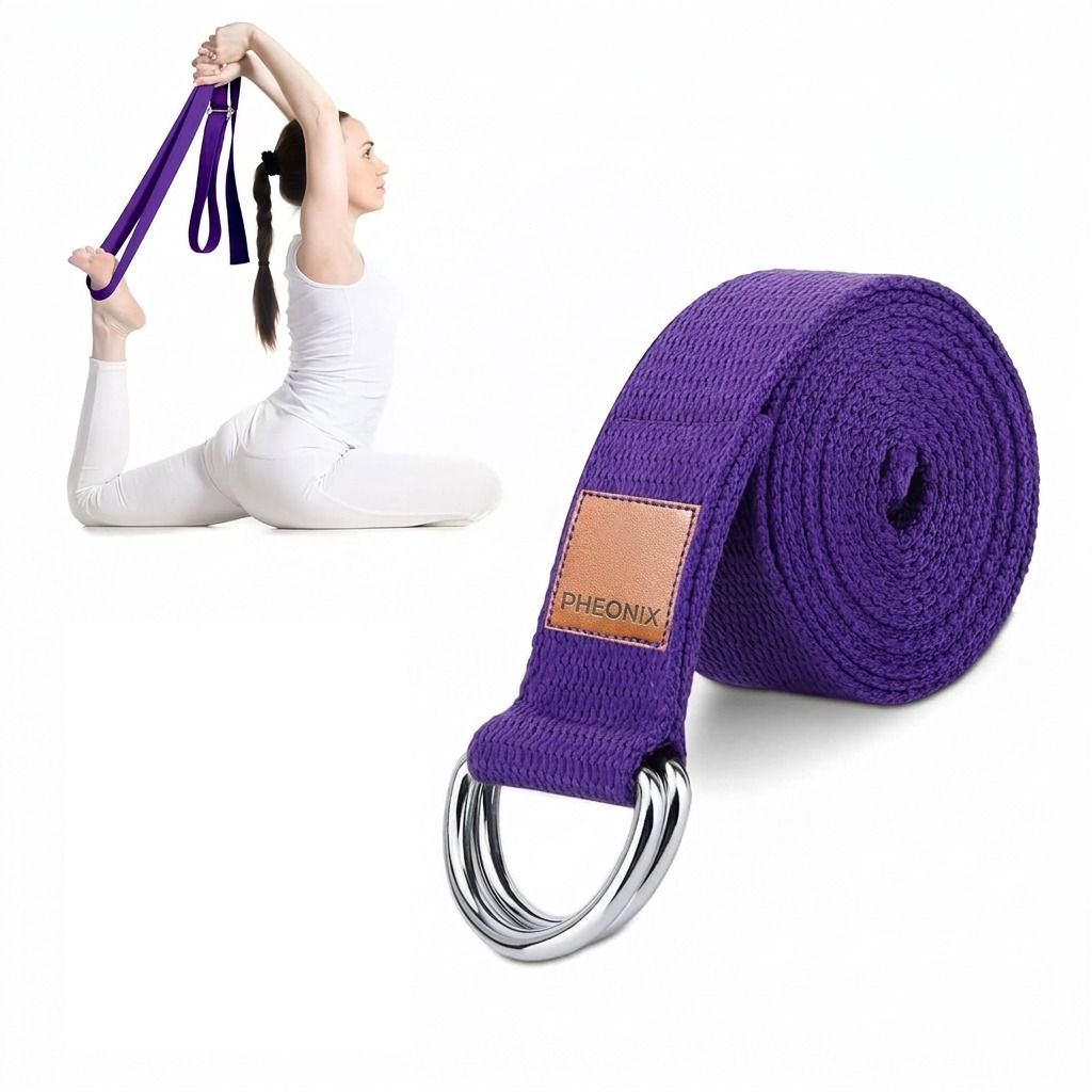 Yoga Belt Pilates Yoga Straps Stretch for Exercise Workout Cotton, Polyester Yoga Strap-image-9