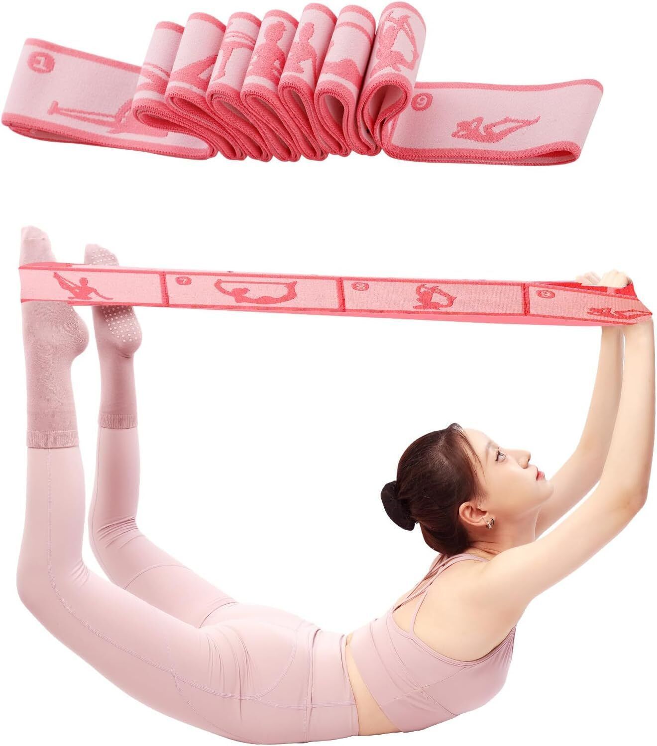 Yoga-Strap-Pink Polyester Yoga Strap-image-42