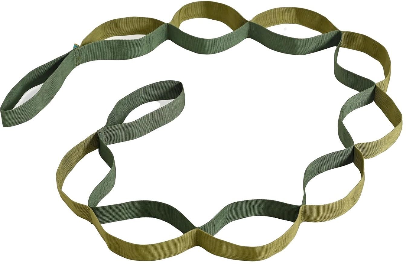 8 Loop Yoga Belt for Men & Women | Lightweight Loop Stretchable Belt f-1 PACK Cotton Yoga Strap-image-47