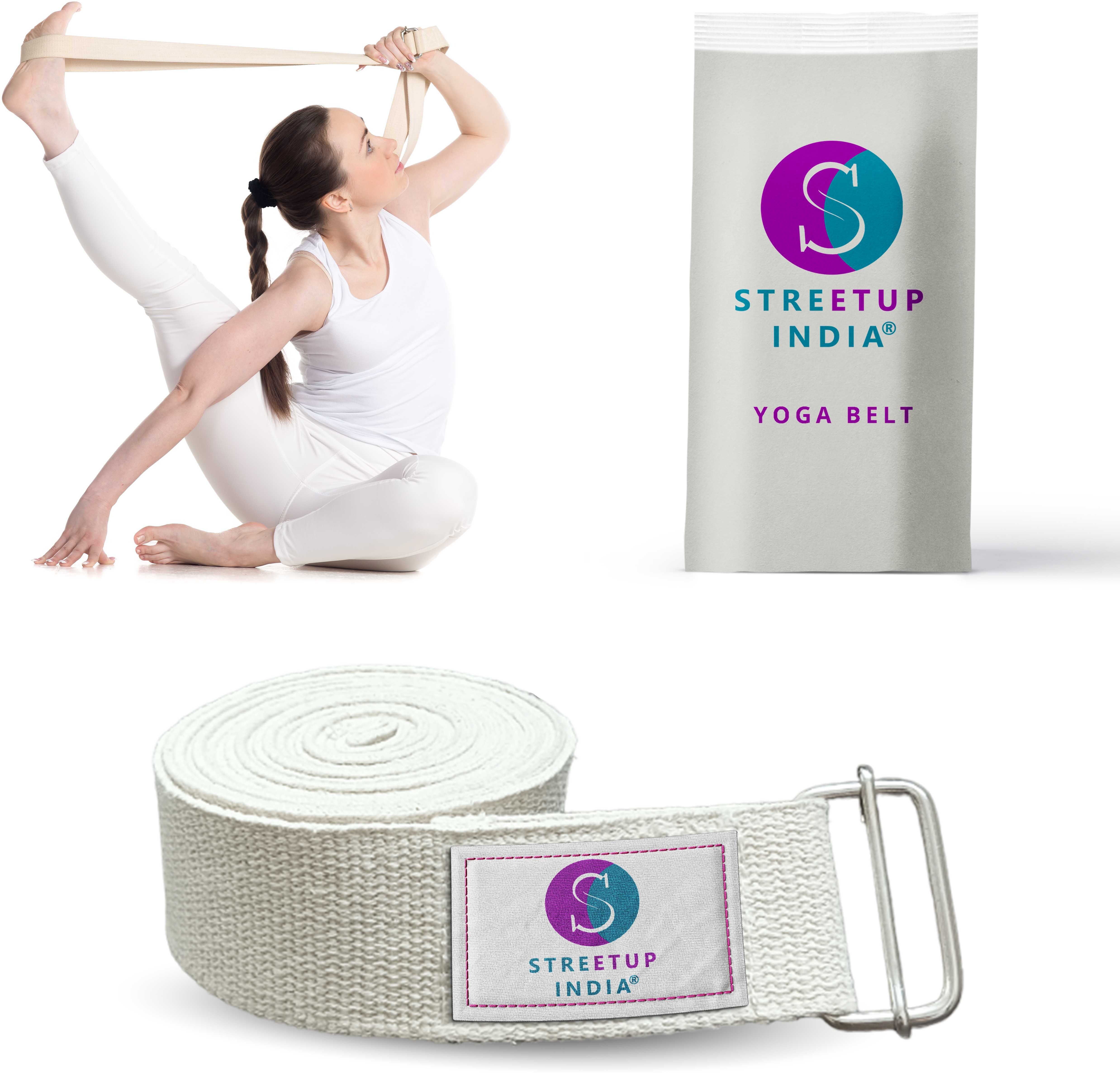 Yoga Belt 9 Feet Long For Stretching, Yoga, Pilates, Physical Therapy Cotton Yoga Strap-image-43