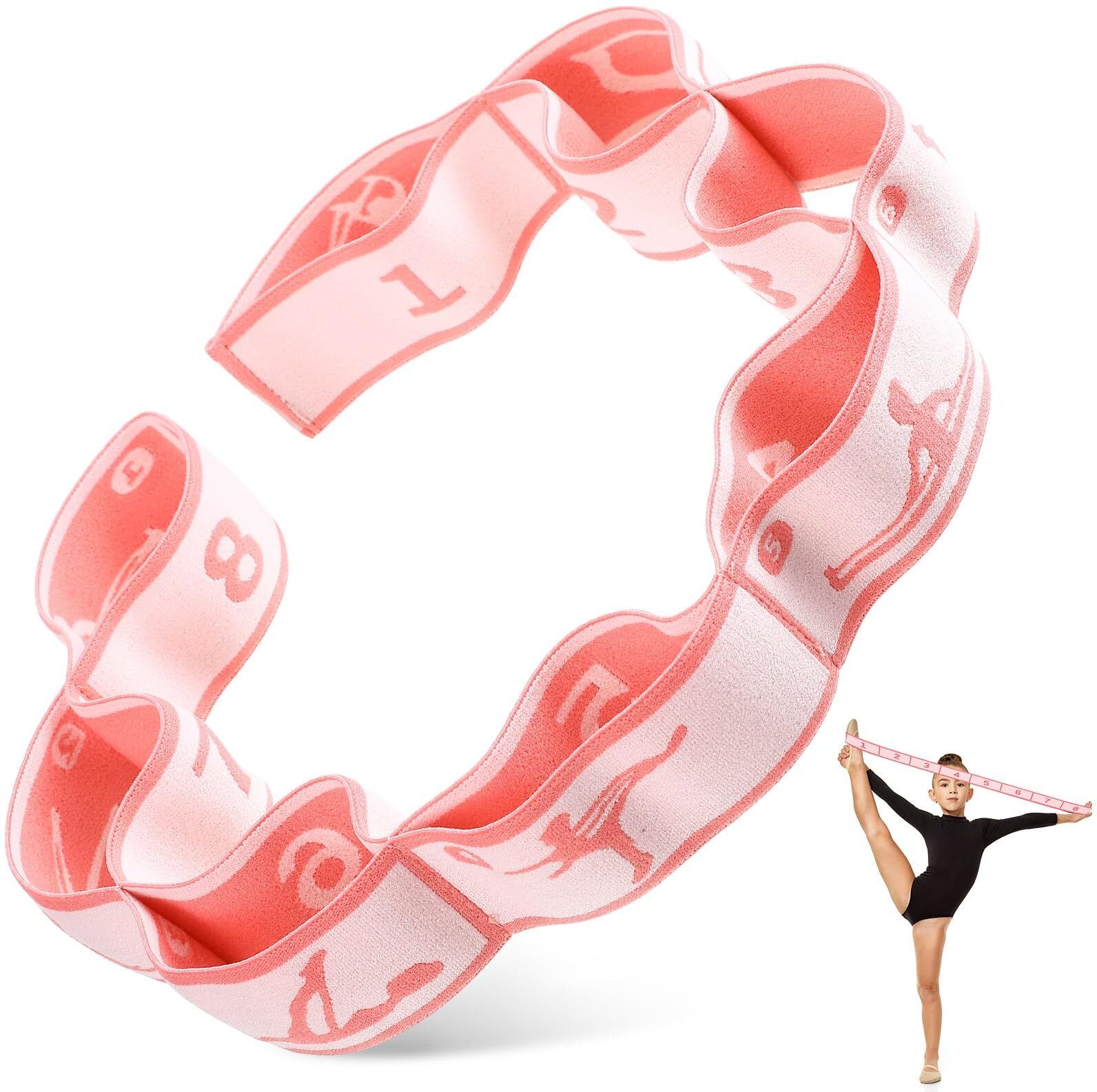 Elastic Yoga Stretching Strap for Therapy and Fitness Polyester, Cotton Yoga Strap-image-1