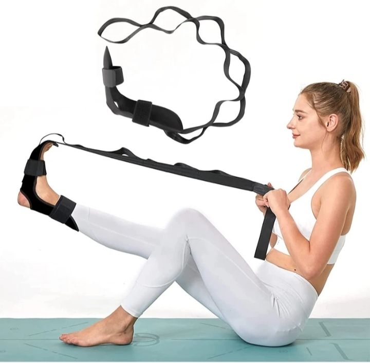 Foot Stretcher | Calf Yoga & Ligament Stretching Strap |Leg & Foot Support Nylon Yoga Strap-image-19