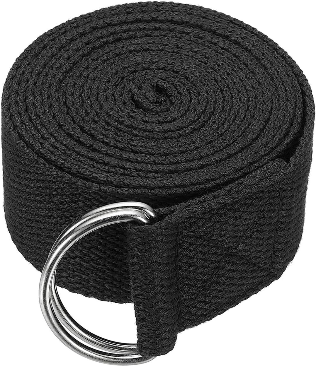 Yoga Strap | Yoga Belt with Safe Adjustable D-Ring Buckle | Exercise Bands Cotton, Polyester Yoga Strap-image-46