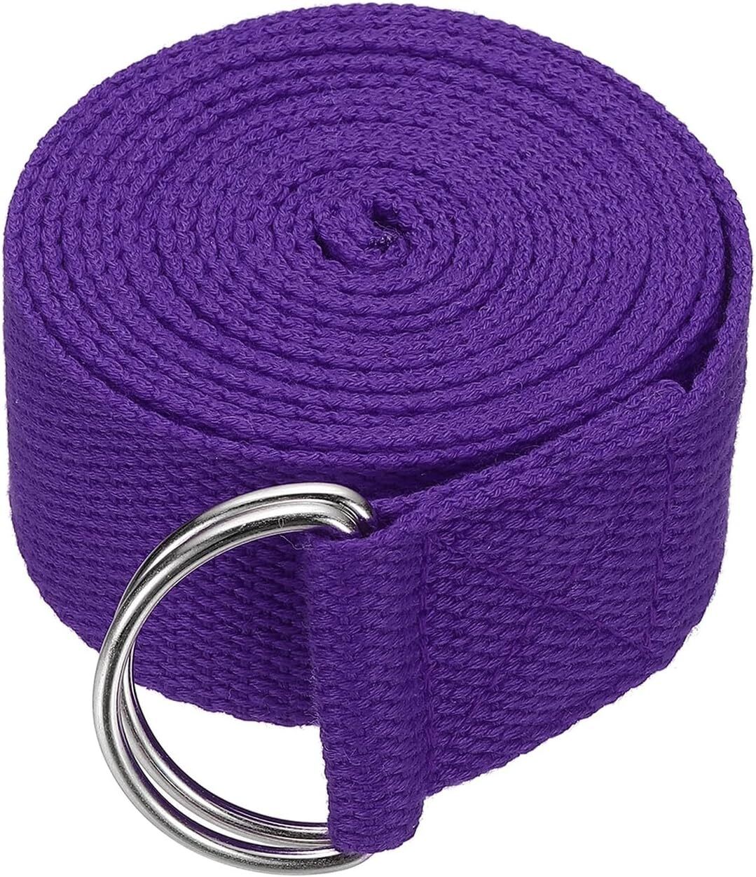 Yoga Belt 9 Feet Long For Stretching, Yoga, Pilates, Physical Therapy Cotton, Polyester Yoga Strap-image-41