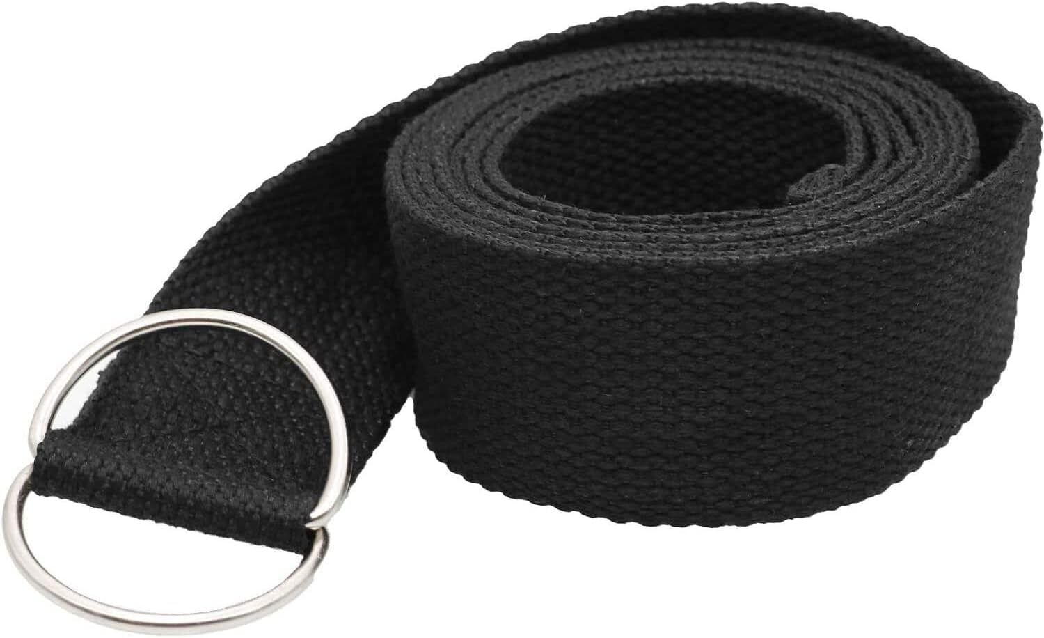 D-Ring Buckle Yoga Strap Adjustable Belt Perfect for Holding Poses Cotton Yoga Strap-image-7