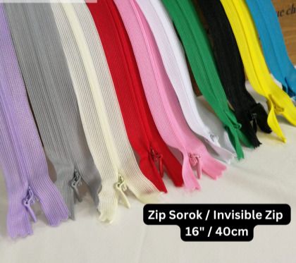 12 Multicolor Nylon Invisible Zipper-image-10