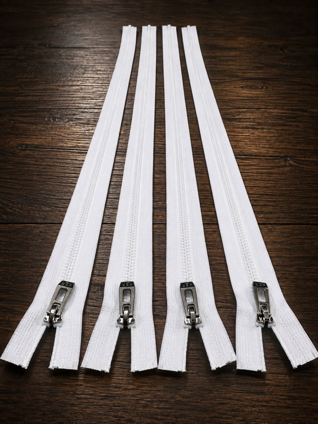 30" Long Premium Quality White Zipper For Jackets, Garments & Sewing (pack of 4) White Nylon Open-ended Zipper-image-7