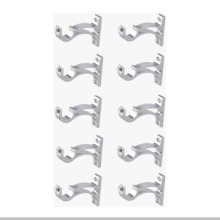 Buy Chitra Stainless Steel Heavy Double Support for 2 Curtain Rod Pack of 4  (Silver, for 1 Inch Curtain Rod) Online at Low Prices in India 